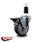 Service Caster 4'' Gray Poly Swivel 1-3/8'' Expanding Stem Caster with Brake SCC-EX20S414-PPUB-PLB-138 - alternate 3